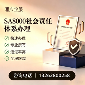 江门SA8000社会责任体系认证服务